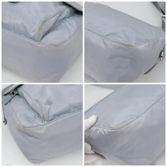 PRADA Shoulder Bag Nylon Light Blue Silver Auth - Picture 16 of 16